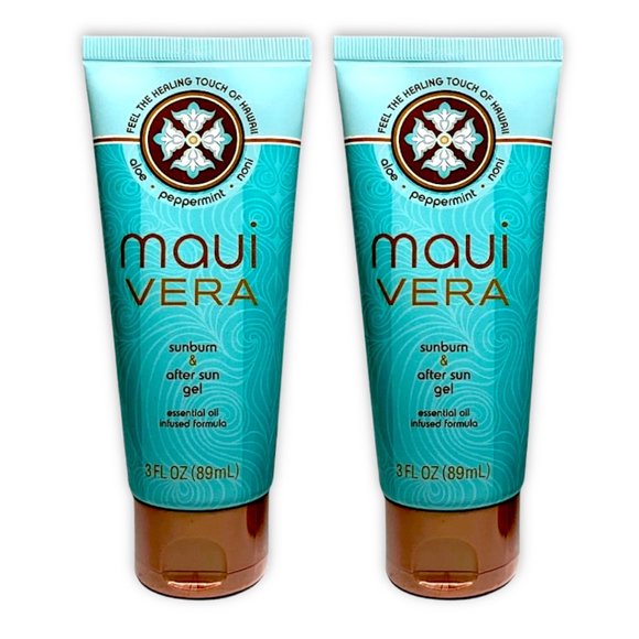 Maui Vera—2x Organic Sunburn Relief—After Sun Aloe Moisturizer (2x 3oz) - Picture 1 of 5